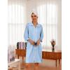 image:imageEkouaer Women Zipper Robe Lightweight House Coat Zipper Front Short Bathrobes Soft Nightgown with Pockets S3XLLight Blue