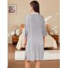 image:imageEkouaer Women Zipper Robe Lightweight House Coat Zipper Front Short Bathrobes Soft Nightgown with Pockets S3XLLight Grey
