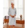 image:imageEkouaer Women Zipper Robe Lightweight House Coat Zipper Front Short Bathrobes Soft Nightgown with Pockets S3XLLight Grey
