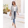 image:imageEkouaer Women Zipper Robe Lightweight House Coat Zipper Front Short Bathrobes Soft Nightgown with Pockets S3XLLight Grey