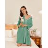 image:imageEkouaer Women Zipper Robe Lightweight House Coat Zipper Front Short Bathrobes Soft Nightgown with Pockets S3XLMint Green