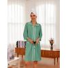 image:imageEkouaer Women Zipper Robe Lightweight House Coat Zipper Front Short Bathrobes Soft Nightgown with Pockets S3XLMint Green