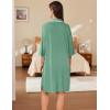 image:imageEkouaer Women Zipper Robe Lightweight House Coat Zipper Front Short Bathrobes Soft Nightgown with Pockets S3XLMint Green