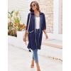 image:imageEkouaer Women Zipper Robe Lightweight House Coat Zipper Front Short Bathrobes Soft Nightgown with Pockets S3XLNavy Blue