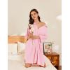 image:imageEkouaer Women Zipper Robe Lightweight House Coat Zipper Front Short Bathrobes Soft Nightgown with Pockets S3XLPink