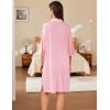 image:imageEkouaer Women Zipper Robe Lightweight House Coat Zipper Front Short Bathrobes Soft Nightgown with Pockets S3XLPink