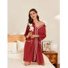 image:imageEkouaer Women Zipper Robe Lightweight House Coat Zipper Front Short Bathrobes Soft Nightgown with Pockets S3XLWine Red