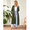 image:imageEkouaer Women Zipper Robe Long Sleeve Loungewear Lightweight Housecoat Full Length Nightgown with PocketsArmy Green