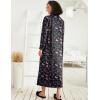 image:imageEkouaer Women Zipper Robe Long Sleeve Loungewear Lightweight Housecoat Full Length Nightgown with PocketsButterfly