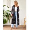 image:imageEkouaer Women Zipper Robe Long Sleeve Loungewear Lightweight Housecoat Full Length Nightgown with PocketsButterfly