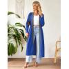 image:imageEkouaer Women Zipper Robe Long Sleeve Loungewear Lightweight Housecoat Full Length Nightgown with PocketsSnorkel Blue
