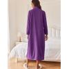 image:imageEkouaer Women Zipper Robe Long Sleeves House Coat Soft Bathrobe Sleepwear with Pockets Housecoat Loungewear