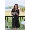 image:imageEkouaer Women Zipper Robe Short Sleeve Duster Housecoat Short Bathrobes Zip Front Nightgown with Pockets S3XLBlack