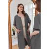 image:imageEkouaer Women Zipper Robe Short Sleeve Duster Housecoat Short Bathrobes Zip Front Nightgown with Pockets S3XLDark Gray