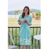 image:imageEkouaer Women Zipper Robe Short Sleeve Duster Housecoat Short Bathrobes Zip Front Nightgown with Pockets S3XLGreen Floral