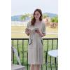 image:imageEkouaer Women Zipper Robe Short Sleeve Duster Housecoat Short Bathrobes Zip Front Nightgown with Pockets S3XLLight Grey
