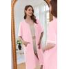 image:imageEkouaer Women Zipper Robe Short Sleeve Duster Housecoat Short Bathrobes Zip Front Nightgown with Pockets S3XLPink