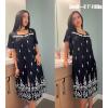 image:imageEkouaer Women Zipper Robe Short Sleeves House Coat Zipper Front Bathrobe Sleepwear with Pockets Housecoat NightgownFloral Black