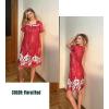 image:imageEkouaer Women Zipper Robe Short Sleeves House Coat Zipper Front Bathrobe Sleepwear with Pockets Housecoat NightgownFloral Red