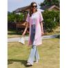 image:imageEkouaer Women Zipper Robe Short Sleeves House Coat Zipper Front Bathrobe Sleepwear with Pockets Housecoat NightgownPink