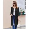 image:imageEkouaer Women Zipper Robes 34 Sleeve Ribbed Knit Bathrobe Lightweight Knee Length Loungewear Housecoat with Pockets S3XLBlack