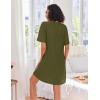 image:imageEkouaer Women Zipper Robes Knit Short Bathrobe Lightweight House Coat with Pockets Soft Nightgown SXXLArmy Green