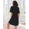 image:imageEkouaer Women Zipper Robes Knit Short Bathrobe Lightweight House Coat with Pockets Soft Nightgown SXXLBlack