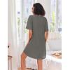 image:imageEkouaer Women Zipper Robes Knit Short Bathrobe Lightweight House Coat with Pockets Soft Nightgown SXXLDeep Gray