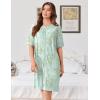 image:imageEkouaer Women Zipper Robes Knit Short Bathrobe Lightweight House Coat with Pockets Soft Nightgown SXXLFloral Light Green