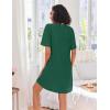 image:imageEkouaer Women Zipper Robes Knit Short Bathrobe Lightweight House Coat with Pockets Soft Nightgown SXXLGreen