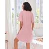 image:imageEkouaer Women Zipper Robes Knit Short Bathrobe Lightweight House Coat with Pockets Soft Nightgown SXXLHot Pink