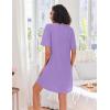 image:imageEkouaer Women Zipper Robes Knit Short Bathrobe Lightweight House Coat with Pockets Soft Nightgown SXXLLilac