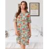 image:imageEkouaer Women Zipper Robes Knit Short Bathrobe Lightweight House Coat with Pockets Soft Nightgown SXXLRed White Floral