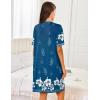 image:imageEkouaer Women Zipper Robes Short Sleeves Housecoat Lightweight Bathrobes Zip Up Robe Casual Nightgown with Pockets S2XLBlue Floral