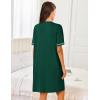 image:imageEkouaer Women Zipper Robes Short Sleeves Housecoat Lightweight Bathrobes Zip Up Robe Casual Nightgown with Pockets S2XLLake Green