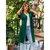 image:imageEkouaer Women Zipper Robes Short Sleeves Housecoat Lightweight Bathrobes Zip Up Robe Casual Nightgown with Pockets S2XLLake Green