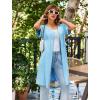 image:imageEkouaer Women Zipper Robes Short Sleeves Housecoat Lightweight Bathrobes Zip Up Robe Casual Nightgown with Pockets S2XLLight Blue