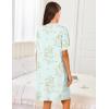 image:imageEkouaer Women Zipper Robes Short Sleeves Housecoat Lightweight Bathrobes Zip Up Robe Casual Nightgown with Pockets S2XLLight Green Floral