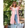 image:imageEkouaer Women Zipper Robes Short Sleeves Housecoat Lightweight Bathrobes Zip Up Robe Casual Nightgown with Pockets S2XLPink