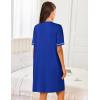 image:imageEkouaer Women Zipper Robes Short Sleeves Housecoat Lightweight Bathrobes Zip Up Robe Casual Nightgown with Pockets S2XLSky Blue
