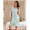 image:imageEkouaer Women Zipper Robes Waffle Short Bathrobe Lightweight House Coat with Pockets Soft Nightgown S3XLDaisy Breeze