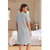 image:imageEkouaer Women Zipper Robes Waffle Short Bathrobe Lightweight House Coat with Pockets Soft Nightgown S3XLLight Grey