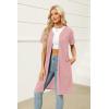 image:imageEkouaer Women Zipper Robes Waffle Short Bathrobe Lightweight House Coat with Pockets Soft Nightgown S3XLLight Pink