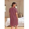 image:imageEkouaer Women Zipper Robes Waffle Short Bathrobe Lightweight House Coat with Pockets Soft Nightgown S3XLMauve