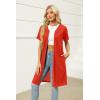 image:imageEkouaer Women Zipper Robes Waffle Short Bathrobe Lightweight House Coat with Pockets Soft Nightgown S3XLRed