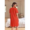 image:imageEkouaer Women Zipper Robes Waffle Short Bathrobe Lightweight House Coat with Pockets Soft Nightgown S3XLRed