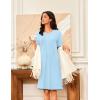 image:imageEkouaer Women Zipper Robes Waffle Short Bathrobe Lightweight House Coat with Pockets Soft Nightgown S3XLSky Blue