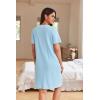 image:imageEkouaer Women Zipper Robes Waffle Short Bathrobe Lightweight House Coat with Pockets Soft Nightgown S3XLSky Blue