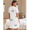 image:imageEkouaer Women Zipper Robes Waffle Short Bathrobe Lightweight House Coat with Pockets Soft Nightgown S3XLSun Eye Print