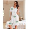 image:imageEkouaer Women Zipper Robes Waffle Short Bathrobe Lightweight House Coat with Pockets Soft Nightgown S3XLSun Eye Print